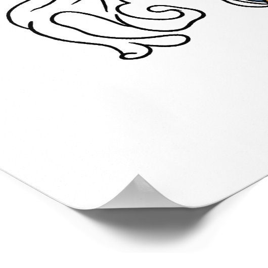 Kanji Koi Fish Destiny Poster (Ecke)