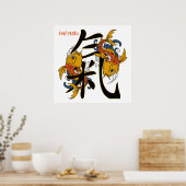 Kanji Koi Fish Energy Poster (Küche)