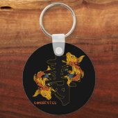 Kanji Koi Fish Langlebigkeit Schlüsselanhänger (Vorderseite)