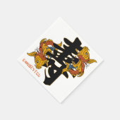 Kanji Koi Fish Langlebigkeit Serviette (Ecke)