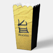 Kanji Köstliche Goldvene schwarze Popcornboxen Geschenkschachtel (Vorderseite)