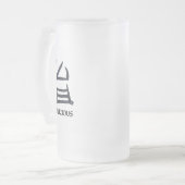 Kanji Köstliche schwarze mattierte Tasse (Vorderseite Links)