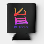 Kanji Köstlicher Neonschwarz Dose Kühler Dosenkühler (Vorderseite)