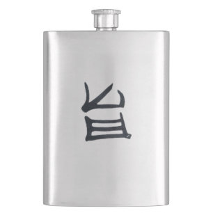 Kanji Köstlicher schwarzer Edelstahlkolben Flachmann