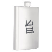 Kanji Köstlicher schwarzer Edelstahlkolben Flachmann (Rechts)