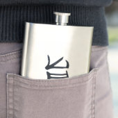 Kanji Köstlicher schwarzer Edelstahlkolben Flachmann (Beispiel)