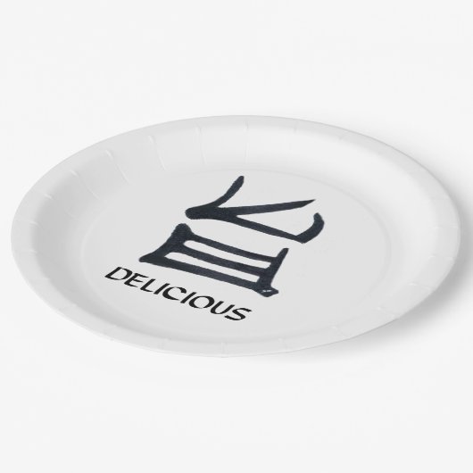 Kanji Leckere große Teller (Schrägansicht)