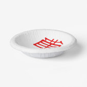 Kanji Leckerei Rote Papierschale Pappteller (Gewinkelt)