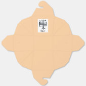 Kanji-Leckerei Schwarz-weiß als Abholbox Geschenkschachtel (Ungefaltet)