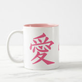 Kanji Liebe benutzerdefinierte Tasse (Links)