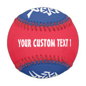 Kanji-Liebe für benutzerdefinierte Text- und Farbb Baseball (Vorderseite)