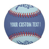 Kanji-Liebe für benutzerdefinierte Text- und Farbb Baseball (Vorderseite)