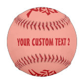 Kanji-Liebe für benutzerdefinierte Text- und Farbb Baseball (Rückseite)