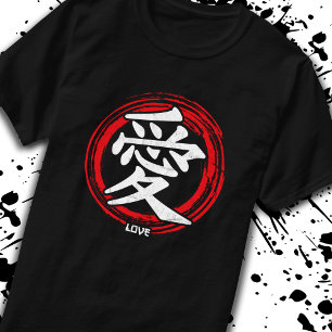 Kanji Liebe Japanische Symbolkunst Sprache Japan T-Shirt