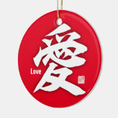 Kanji - Liebe- Keramik Ornament (Links)
