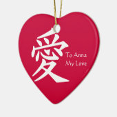 Kanji "Liebe" Keramik Ornament (Links)