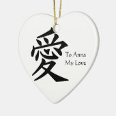 Kanji "Liebe" Keramik Ornament (Links)