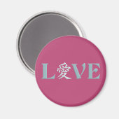 Kanji-Liebe-Magnet Magnet (Vorderseite/Rückseite)