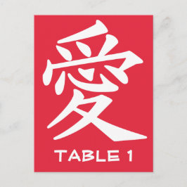 Kanji-Liebe Postkarte