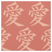 Kanji-Liebe - Sonderfarbstoff Stoff (Nahaufnahme)