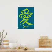 Kanji-Liebe-Sonderposter Poster (Küche)