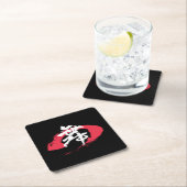 Kanji Mai/Dance Japanese Calligraphy Rechteckiger Pappuntersetzer (Vor Ort)