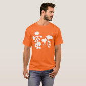 [Kanji] Mandarinenorange (weiße Buchstaben) T-Shirt (Vorne ganz)