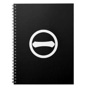 Kanji numeral one in circle notizblock