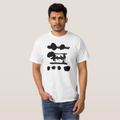 [Kanji] Rüstung als schwarzer Buchstabe T-Shirt (Vorne ganz)