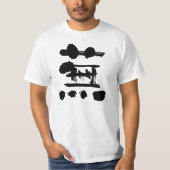 [Kanji] Rüstung als schwarzer Buchstabe T-Shirt (Vorderseite)