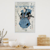 Kanji Samurai Alte japanische Kunst drucken Poster (Küche)