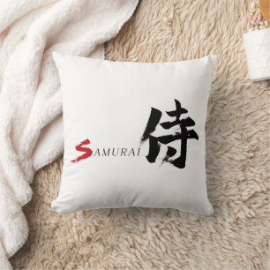 Kanji Samurai Japanische Kalligrafie Kissen