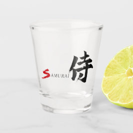 Kanji Samurai Japanische Kalligrafie Schnapsglas