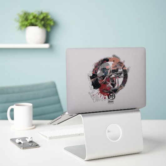 Kanji Samurai Ronin Sticker (Laptop auf Schreibtisch)
