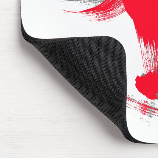 [Kanji] Samurai-rote Buchstaben Mousepad (Ecke)