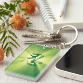 Kanji-Stern-Explosion des Schlüsselanhänger-grüne Schlüsselanhänger (Vorderseite rechts)