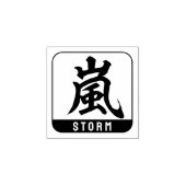 Kanji [Sturm] Gummistempel (Prägung)