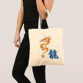 KANJI-Symbol für DRAGON-Bags im asiatischen Stil Tragetasche (Vorderseite (Produkt))