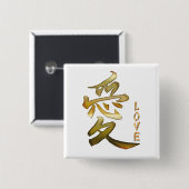 KANJI-Symbol für LIEBE-Serie Button (Vorne & Hinten)