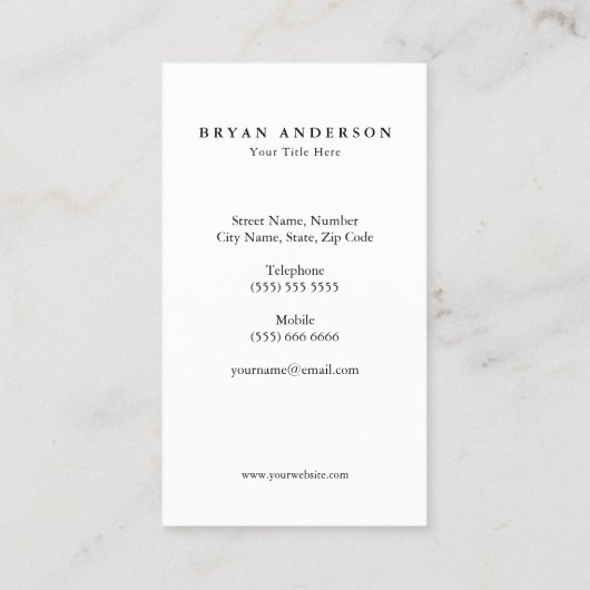 Kanji-Symbol-Visitenkarte für die japanische Liebe Visitenkarte (Rückseite)