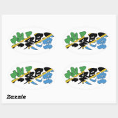 [Kanji] Tansania Ovaler Aufkleber (Blatt)