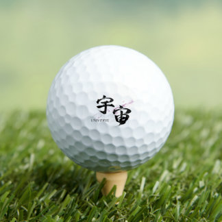 Kanji Uchu/Universum japanische Kalligrafie Golfball
