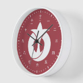 Kanji Uhr mit der Flagge von Aichi , Japan (Winkel)
