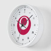 Kanji Uhr mit der Flagge von Okinawa, Japan (Winkel)