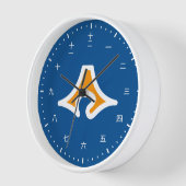 Kanji Uhr mit der Flagge von Shizuoka, Japan (Winkel)