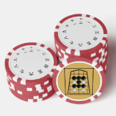 Kanji-Uhr Pokerchips (Stapel)