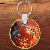 Kanji: Vier Elemente - Schlüsselanhänger (Vorderseite)