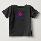 Kanji wolf raglan ärmeliger T - Shirt für Kleinkin (Rückseite)