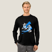 Kanji Yuai/Friendship Japanese Calligraphy Tri-Blend Shirt (Volle Vorderseite)