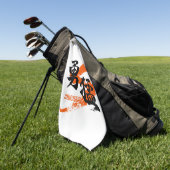 Kanji Yumo/Bravery Japanese Calligraphy Golfhandtuch (Gras)